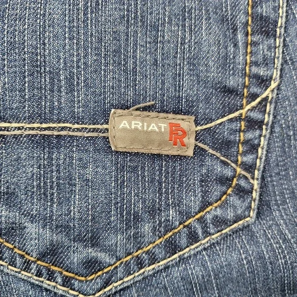 Ariat FR Work Mid Rise Bootcut Jeans Womens 29S Blue Medium Wash Denim - Picture 9 of 11